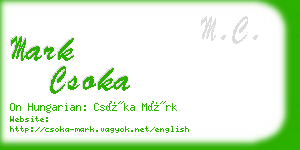 mark csoka business card